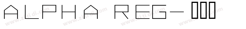 Alpha Reg字体转换